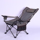 戶(hù)外折疊躺椅子便攜式靠背釣魚(yú)椅露營(yíng)折疊椅休閑凳午睡床椅沙灘椅 卡其色 短款黑卡其