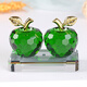 都爵族（dojoz） 水晶蘋(píng)果汽車(chē)擺件香水座式車(chē)載香水中控臺車(chē)飾擺件時(shí)尚汽車(chē)用品 綠色-香水座
