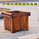 晶琳防腐木花盆戶(hù)外實(shí)木花盆碳化木長(cháng)方形花盆大號中號種植槽園林工程 加厚方箱款80*80*80cm