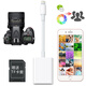 穎果 蘋(píng)果手機CF卡讀卡器 多合一SD卡/TF卡 iphone/ipad單反相機套件 蘋(píng)果-單向傳輸【可插SD卡】加TF卡套