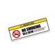 浮生反光貼紙車(chē)內禁止吸煙車(chē)貼請勿吸煙貼紙no smoking可愛(ài)搞笑警示貼 白底黑框No Smoking