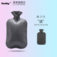 fashy 德國(guó)進(jìn)口暖水袋 注水式熱水袋暖腳暖手寶 暖肚子暖胃 暖手袋 魅力灰 雙面格子紋