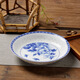 LICHEN景德鎮(zhèn)青花玲瓏瓷器深盤碟子陶瓷菜盤釉下彩中式餐具高溫瓷優(yōu)級(jí)品 牡丹花8英寸 1個(gè) 20.5cm