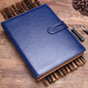 申士（SHEN SHI） 商務(wù)活頁(yè)皮面本辦公記事筆記本子A5jd19225-16可定制LOGO文具 深藍色活頁(yè)A5/95張