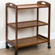 九夫人楠竹廚房置物架可移動(dòng)帶輪子餐車(chē)落地多層架儲物架整理收納架子