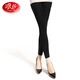 浪莎連褲襪秋冬季打底褲中厚保暖褲顯瘦薄絨天鵝絨加襠打底襪九分褲襪 黑色1200D薄絨 九分款 均碼
