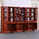 崇城古典家具中式實(shí)木書(shū)柜明清仿古書(shū)櫥儲物書(shū)架雕花辦公組合柜置物架 新款一個(gè)98*38*196