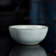 小牡丹杯汝窯冰裂釉美到家手工陶瓷茶杯可開片品茗杯茶具套裝 天青色