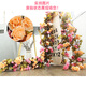 仿真花藤裝飾假花藤條玫瑰絹花婚慶拱門(mén)管道吊頂陽(yáng)臺裝飾塑料花 72朵秋款香檳色