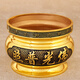 七寶蓮 銅合金香爐圓邊蓮花邊檀香爐供觀音供財神供關(guān)公立香爐家用供奉 佛光（合金） 4寸（直徑10厘米）+1包香灰