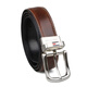 Tommy Hilfiger 湯米 男士經(jīng)典商務(wù)休閑旋轉(zhuǎn)頭皮帶雙面針扣腰帶奢侈品潮牌 08-4699啡/黑 34碼