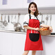羋碩（MI SHUO）刀叉圍裙女 韓版防水防油圍裙廚房烘焙罩衣 紅色 1件
