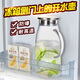 圓舍 家用耐熱玻璃涼壺冰箱涼水壺泡檸檬冰水壺大容量晾白開(kāi)水杯扎壺 1.5升企鵝壺（單壺）
