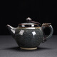 康樂品 景德鎮(zhèn)曜變茶壺天目釉建盞家用陶瓷泡茶壺功夫茶具過濾單壺 拉絲珊瑚茶壺 250ml