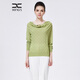邢氏女裝  春秋季清新靚麗堆堆領(lǐng)長(cháng)袖針織打底毛衫女長(cháng)袖 草綠色 L/40(165/96B)