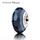 ATHENAIE 925銀芯管 深藍(lán)沙色切面 DIY轉(zhuǎn)運(yùn)珠琉璃珠 送閨蜜情/ 單顆珠
