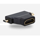 新群連 DVI轉HDMI micro/mini HDMI轉HDMI  母公對母轉接頭視頻轉換頭線(xiàn) Mini/Micro HDMI 轉HDMI轉接頭