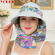 幽米youmi遮陽(yáng)帽 女可折疊太陽(yáng)帽子防曬夏天戶(hù)外遮臉大沿帽子女涼帽 淺灰色