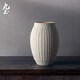 九土手工粗陶花瓶擺件日式禪意花器家居復古花插茶桌上室內插花道器皿 磨砂肌理款