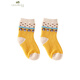 三木比迪嬰童襪子拼接色保暖新生兒襪子男女寶寶秋冬保暖襪嬰幼兒童0-1歲 淺黃-2171 14碼