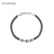 BROSWAYbrosway歐美HIMALAYA系列手鏈潮鈦鋼小球飾品生日送男友禮物 BHY16U 鏈長170mm+30mm