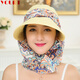 幽米youmi遮陽(yáng)帽 女可折疊太陽(yáng)帽子防曬夏天戶(hù)外遮臉大沿帽子女涼帽 黃色