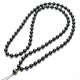 潤璽 手工珠鏈吊墜掛件繩珠鏈掛繩子珠子掛墜繩脖頸繩男女掛繩 6MM 黑瑪瑙(全黑色)