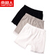 南極人兒童安全褲棉質(zhì)內褲夏季女童中大童保險褲女孩純色棉萊卡打底褲學(xué)生防走光褲子3條裝 蕾絲麻灰+本白+黑色 160（建議身高141-150CM）