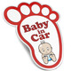 車(chē)標貼金屬劃痕遮擋寶寶在車(chē)里Babyincar個(gè)性創(chuàng  )意Mamaincar男女 胖腳丫 baby in car 紅色