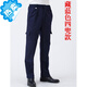 新款工作褲男耐磨電焊勞保褲春秋工廠(chǎng)車(chē)間機修汽修多口袋工作服褲子 秋季藏藍色褲子4兜 165/M