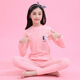 青少年秋衣秋褲純棉女孩內衣套裝中學(xué)生女半高領(lǐng)少女薄款棉毛衫大童保暖內衣 中領(lǐng) 西瓜紅小兔胸標 170cm 適合身高165-170