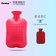 Fashy 德國進(jìn)口暖水袋 注水式熱水袋暖腳暖手寶 暖肚子暖胃 暖手袋 蔓越莓紅 雙面格子紋
