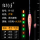 狂釣手 黃金眼蘆葦輕口魚漂鯽魚漂醒目浮漂夜光漂電子漂套裝 R-02(黑坑鯽魚) 2號一支
