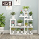 唯藝視品 實(shí)木花架子陽(yáng)臺客廳室內多層現代簡(jiǎn)約木質(zhì)中式花盆架綠蘿置物架 白色110小號花架