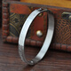 龍騎士 魔戒紋男生飾品霸氣鈦鋼手鐲創(chuàng  )意女潮手飾情侶個(gè)性復古時(shí)尚配飾 女款銀色一件
