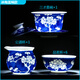 長(zhǎng)物居 功夫茶具套裝景德鎮(zhèn)吳艷青名家手繪青花瓷品茗杯套裝茶具泡茶杯 冰梅