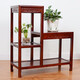 榆樹(shù)林 新中式古典實(shí)木多層花架室內榆木魚(yú)缸綠蘿架高低仿古中式花幾架 升級款72*30*80cm【栗子紅顏色】
