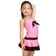 英發(fā)（YINGFA） 兒童游泳衣中大小女童保守連體裙玩水女孩學(xué)生泳裝女 粉紅色 3XL