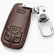 2019款新奧迪a4l鑰匙包專(zhuān)用于18款奧迪a4l真皮汽車(chē)鑰匙套男女士智能鑰匙保護套殼扣17款 H款咖色（17-19款專(zhuān)用）