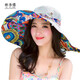 林洛蝶 遮陽(yáng)帽子女士夏戶(hù)外大沿帽防曬太陽(yáng)帽沙灘帽雙面