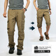 原走/YZGF 夏天男士多口袋休閑褲直筒寬松戶(hù)外運動(dòng)快干可拆卸兩節工裝褲潮短褲 卡其色 L碼(腰圍2尺4-2尺5)