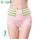 AB內衣女士?jì)妊潯?條裝】棉加萊卡高腰收腹提臀舒適平腳女式1880 顏色隨機 3條 170/95(XL)