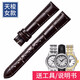 適用1853天梭卡森T085系列真皮表帶 女針扣表鏈T085207AT085210A 棕皮棕線-無(wú)扣款 14mm