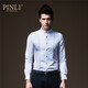 PINLI品立男裝襯衫男長(cháng)袖商務(wù)休閑免燙抗皺百搭彈力男士襯衣 白色 M 170