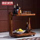 簡(jiǎn)韻（JianYun） 簡(jiǎn)韻 全實(shí)木移動(dòng)餐車(chē) 現代簡(jiǎn)約新中式餐廳家具 烏金木手推酒水車(chē) 烏金木【餐車(chē)】