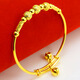 千影珠寶 黃色金手鐲寶寶鐲子仿真首飾鍍金開(kāi)口飾品光面兒童男女款帶鈴鐺送禮物送小孩生日禮物滿(mǎn)月 單只0.1防偽品牌標簽標價(jià)385