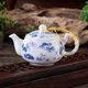 恒古（Heregur）高溫青花陶瓷特小號茶壺  功夫茶具配件 茶器 茶壺泡茶器 茶道零配件 和為貴(160ML)小茶壺