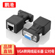 鵬港 VGA延長(cháng)器 轉RJ45網(wǎng)口轉接頭轉換器網(wǎng)線(xiàn)連接器延長(cháng) VGA公母頭轉換頭顯示器 VGA公對母1套（包括發(fā)射端和接收端）