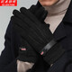 歐鹿雅頓麂皮絨手套男冬半指露指無(wú)指保暖加絨加厚學(xué)生寫(xiě)字打字情侶手套女 全指雙層加厚絨黑色