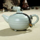 汝道  汝窯茶壺陶瓷功夫茶具普洱觀(guān)音泡茶器 天青汝瓷可養蟬翼開(kāi)片個(gè)性把玩單壺 汝窯年年有余壺200ml